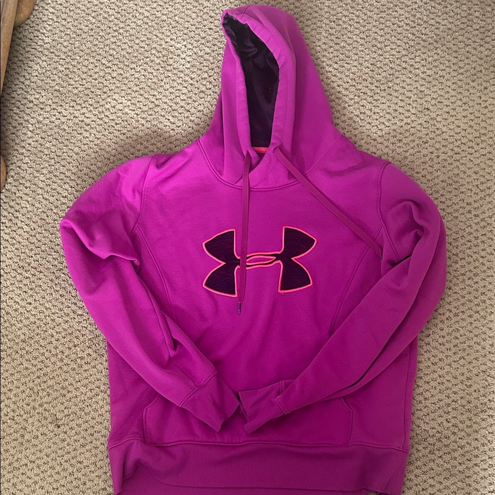 Under Armour Magenta Hoodie with Logo